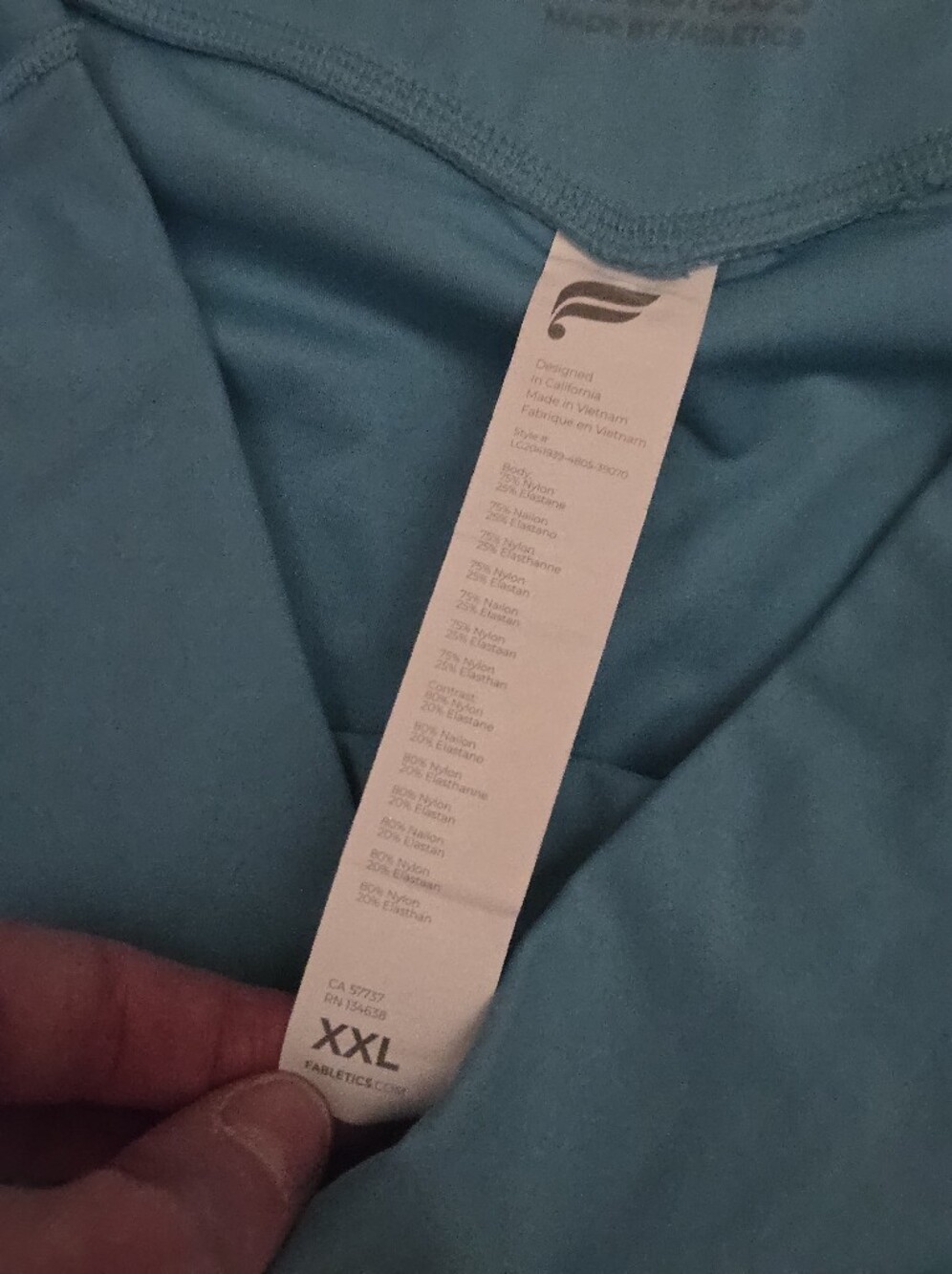 Fabletics Teal Blue High-Waist Leggings - Picture 3 of 14